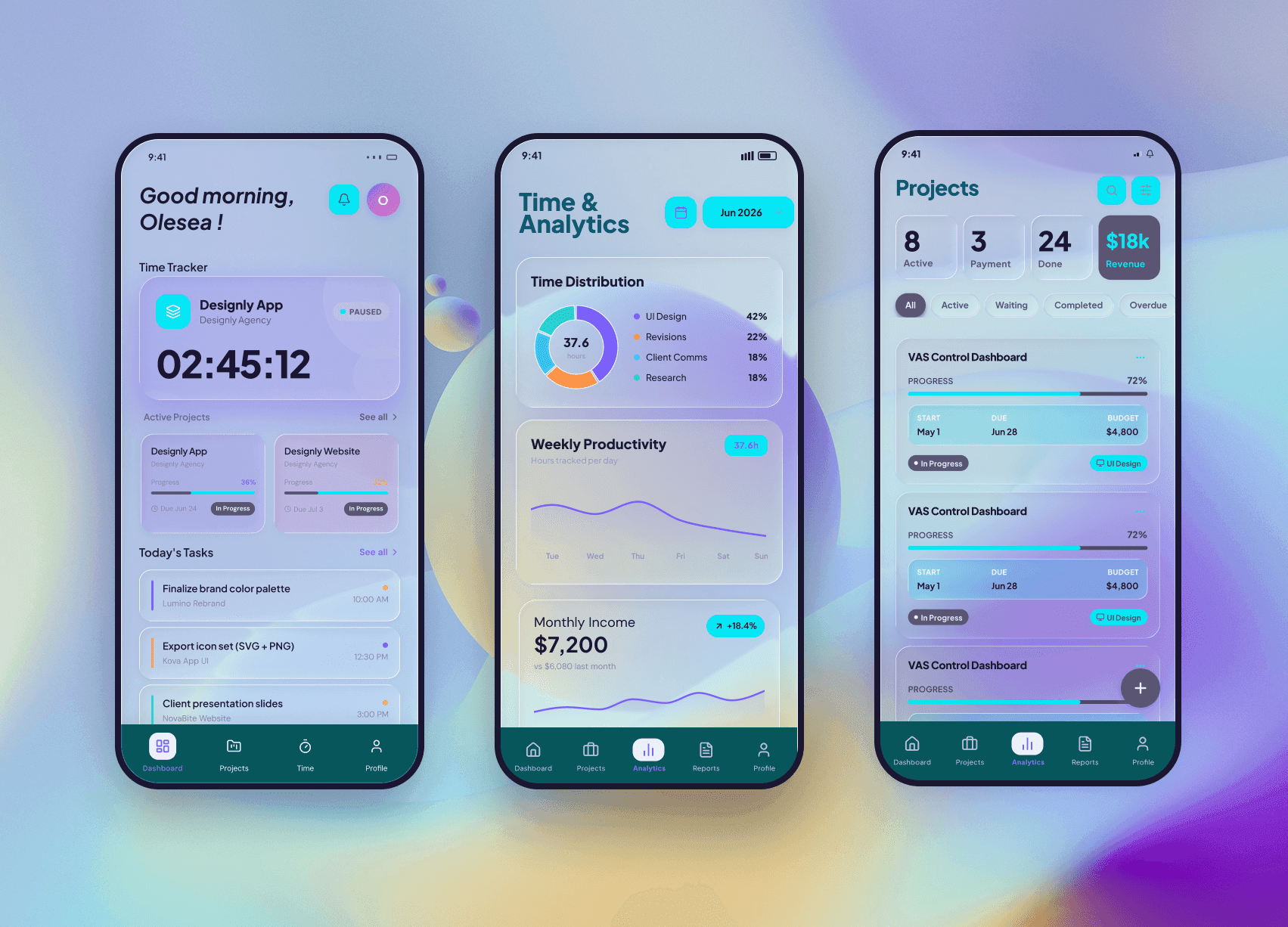 Dashboard Freelance Time Tracking